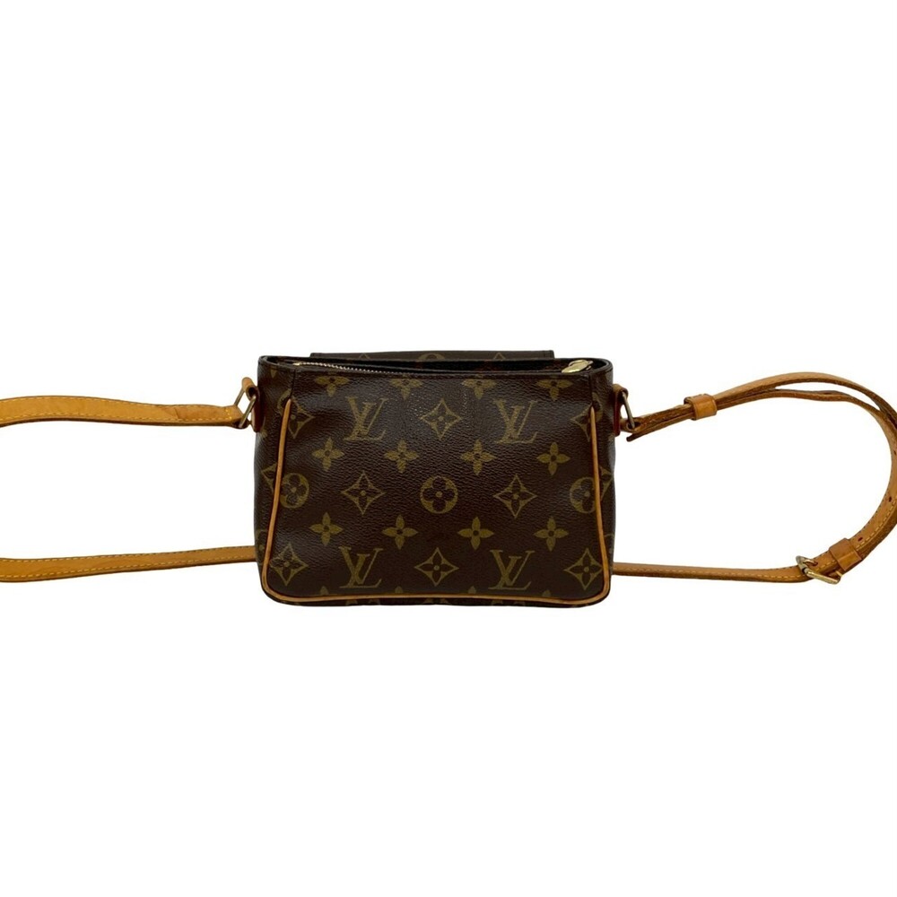 LOUIS VUITTON Authentic Brown Monogram Leather Pochette Shoulder Bag - Picture 3 of 10
